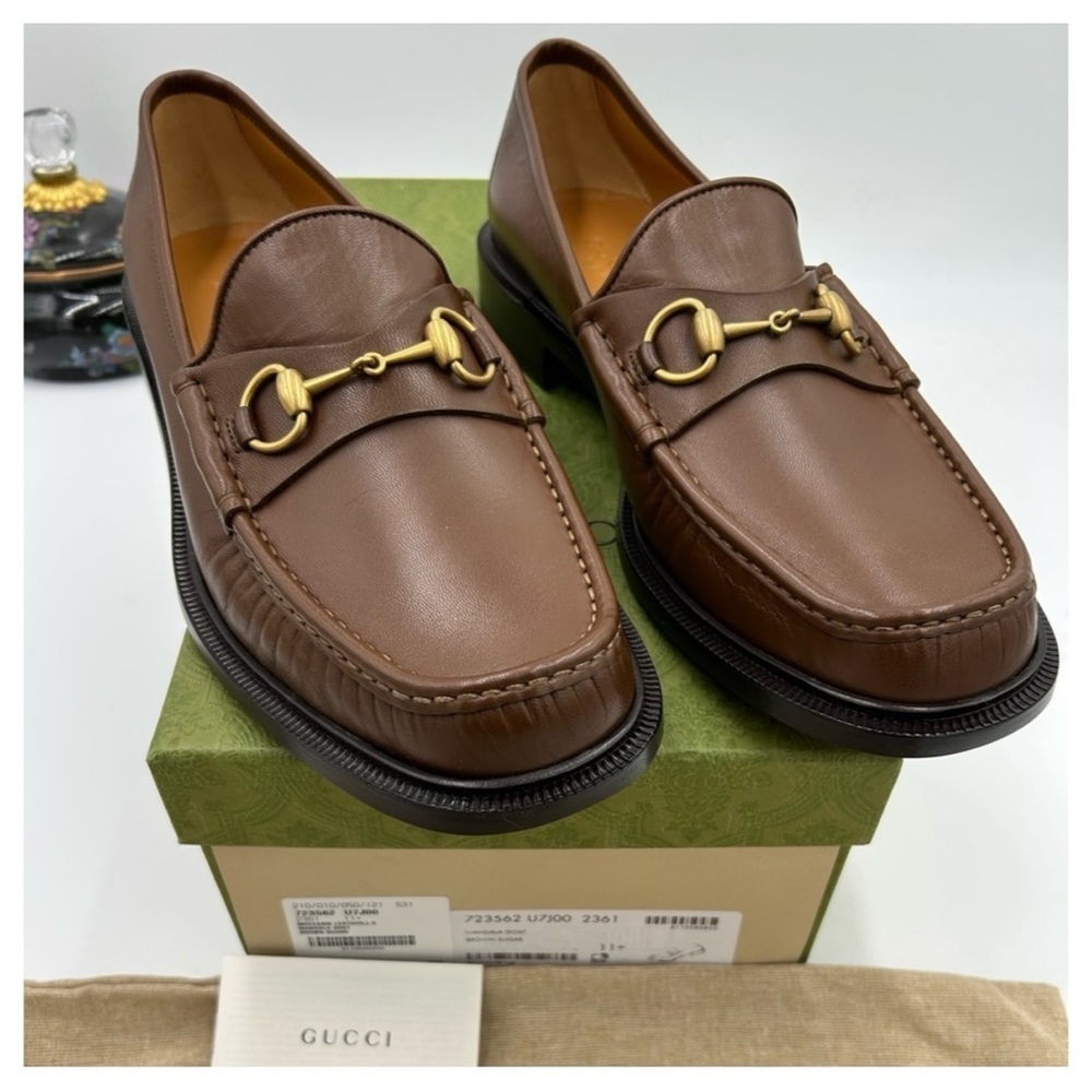 Gucci Horsebit 1953 leather loafers size 11.5 fits 12.5 US made in Italy - Picture 8 of 8